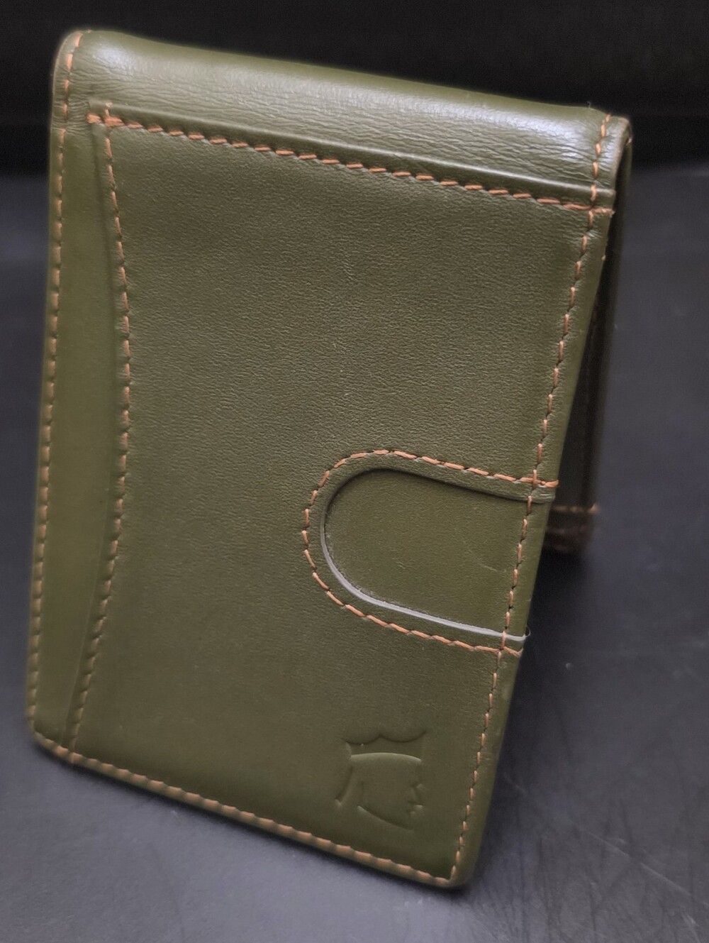 Kingly Cash Men's Minimalist Slim Bifold Money Clip Wallet - Olive Green